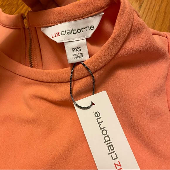 NWT Liz Claiborne Coral Blouse - Picture 3 of 6